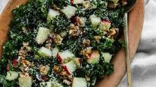 Simple Kale Apple Walnut Salad