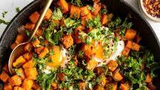 Skillet Sweet Potato Kale Hash