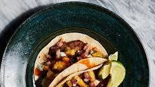 Slab-Bacon Tacos With Burned-Scallion Crema