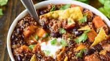 Slow Cooker Turkey Chili with Sweet Potatoes