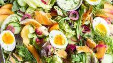 Smoked Trout Salad with Creamy Lemon Dill Dressing