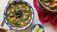 Spicy green chile pozole with quinoa