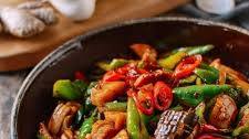 Spicy King Oyster Mushroom Stir-fry (Vegan!)