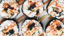 Spicy Salmon Sushi Rolls