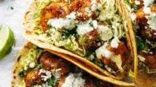 Spicy Shrimp Tacos with Garlic Cilantro Lime Slaw Thumbnail