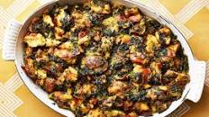 Spinach and Challah Stuffing