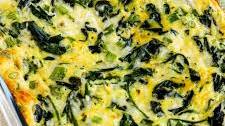 Spinach and Mozzarella Egg Bake