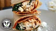 Spinach, Feta, and Sun-Dried Tomato Chicken Wrap