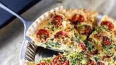 Spinach, Tomato and Feta Quiche