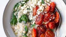 Spinach Tomato Feta Savory Oats