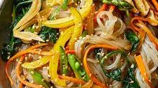 Spring Vegetable Japchae (Korean Glass Noodles)