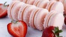 Strawberries and Cream Macarons