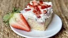 Strawberries and Cream Tres Leches Cake