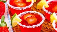 Strawberry Margarita Jell-O Shots