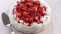 Strawberry pavlova