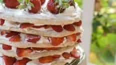 Swedish Midsummer Strawberry Meringue Layer Cake