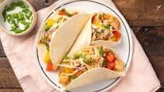 Sweet and Sour Mango Chicken Tacos with slaw