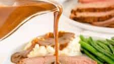 Tender Eye of Round Roast Beef with Gravy