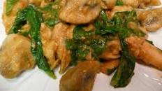 Thai-Inspired Coconut Chicken With Spinach and Mushrooms