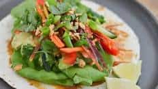 Thai Peanut Veggie Wraps