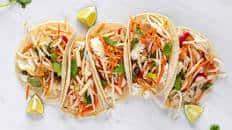 Tilapia Tacos with Sesame Ginger Sauce