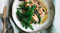 Trout with brown butter, capers and garlic