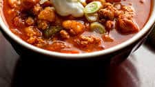 Turkey and Hominy Chili With Smoky Chipotle