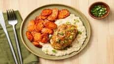 Turkey Meatloaves with Herb Butter plus Creamy White Beans & Roasted Green Beans