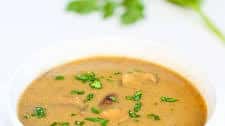 Vegan Cream of Curry Mushroom Soup Recipe