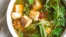 Vegan Hot and Sour Soup with Bok Choy