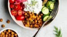 Vegetarian Gyro Bowl with Portobello Mushrooms