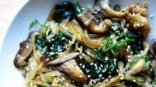 Vegetarian Japchae (Korean Glass Noodles)