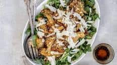 Warm Mushroom Salad with Arugula