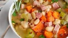 White Bean Soup and Ham