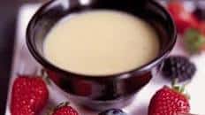 White chocolate fondue