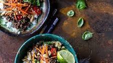 20 Minute Thai Basil Beef and Lemongrass Rice Bowls.