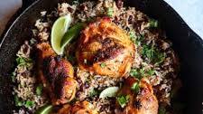 30-Minute Cilantro Lime Chicken and Rice with Beans