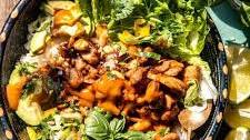 30 Minute Ginger Peanut Chicken Bowls