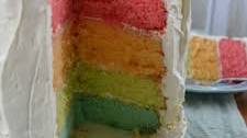 4 Layer Rainbow Cake
