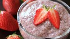 Almond Strawberry Chia Seed Pudding