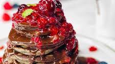 American Style Chocolate Berry Pancakes