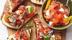 Anchovy and tomato bruschetta