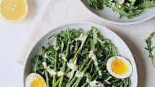 Arugula Egg and Asparagus Salad with Creamy Lemon Vinaigrette