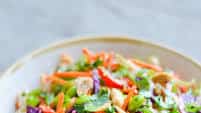 Asian Slaw with Ginger Peanut Dressing