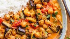 Aubergine and Chickpea Curry