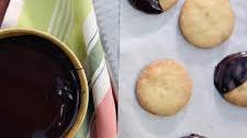 B and W Chocolate-Dipped Shortbread Cookies