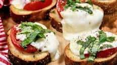 Baked Caprese Crostini