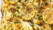 Baked Lemon Fish with Garlic Butter