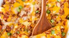 Beef & Cheese Enchilada Casserole