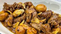 Beef Salpicao with Garlic Chips and Mushrooms